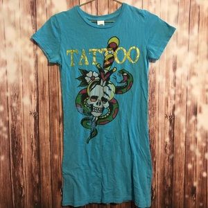 Ed Hardy | blue graphic tee shirt blue snake skull
